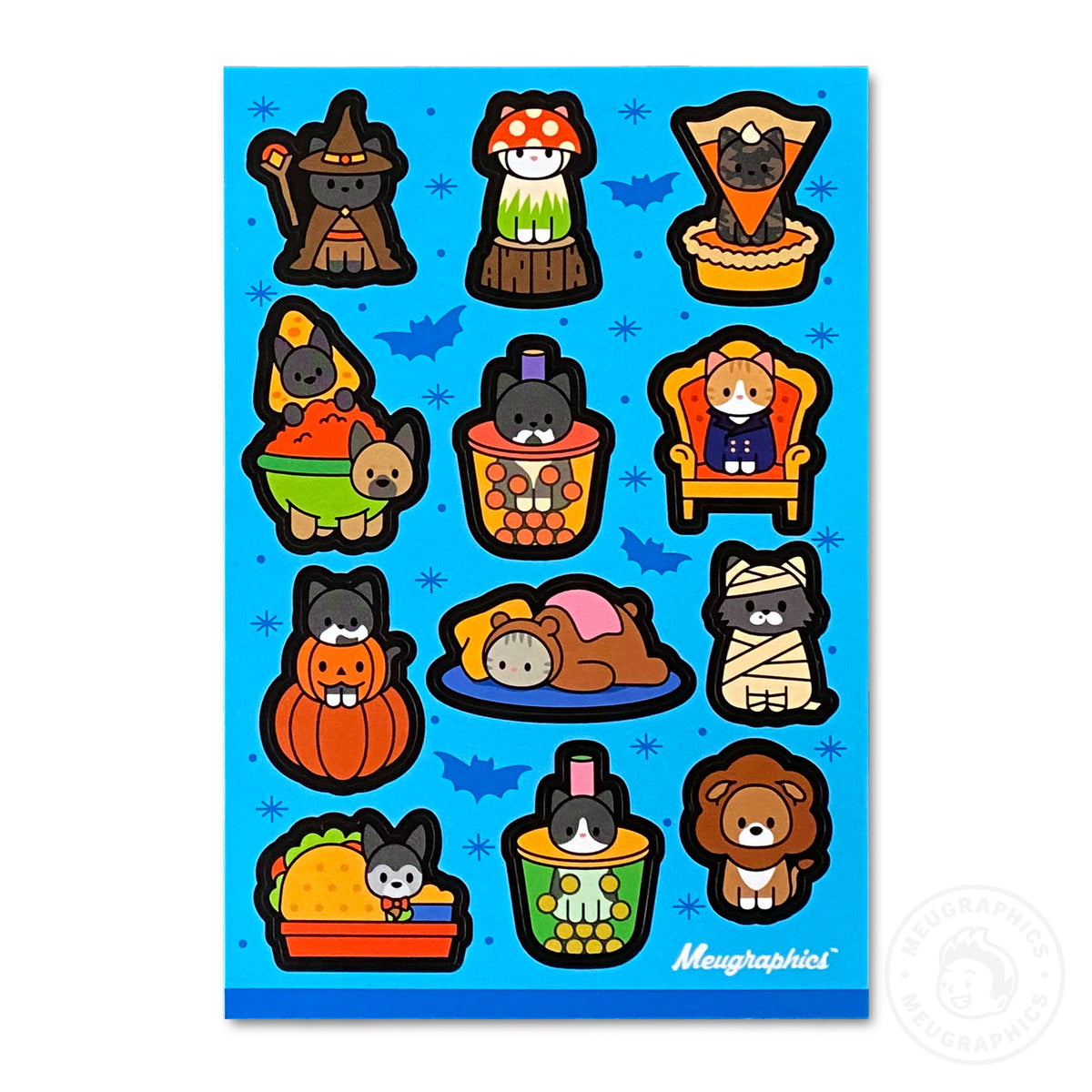 Halloween Costumed Pets Sticker Sheets - 12 Pc.