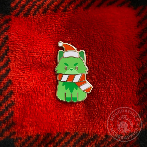 Grinch Cat Enamel Pin
