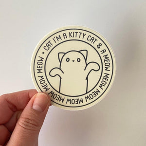 Cat I'm a Kitty Cat Vinyl Sticker