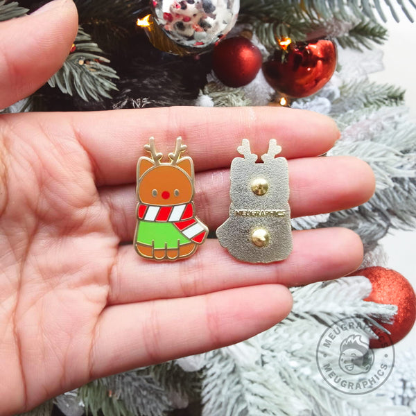 Grinch Cat and Reindeer Sidekick Enamel Pin Set