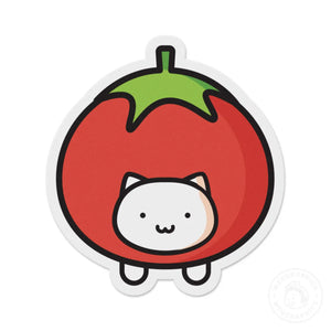 Tomato Cat Vinyl Sticker