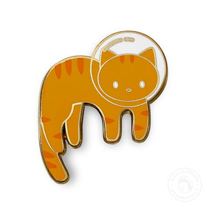 Orange Tabby Space Cat Enamel Pin