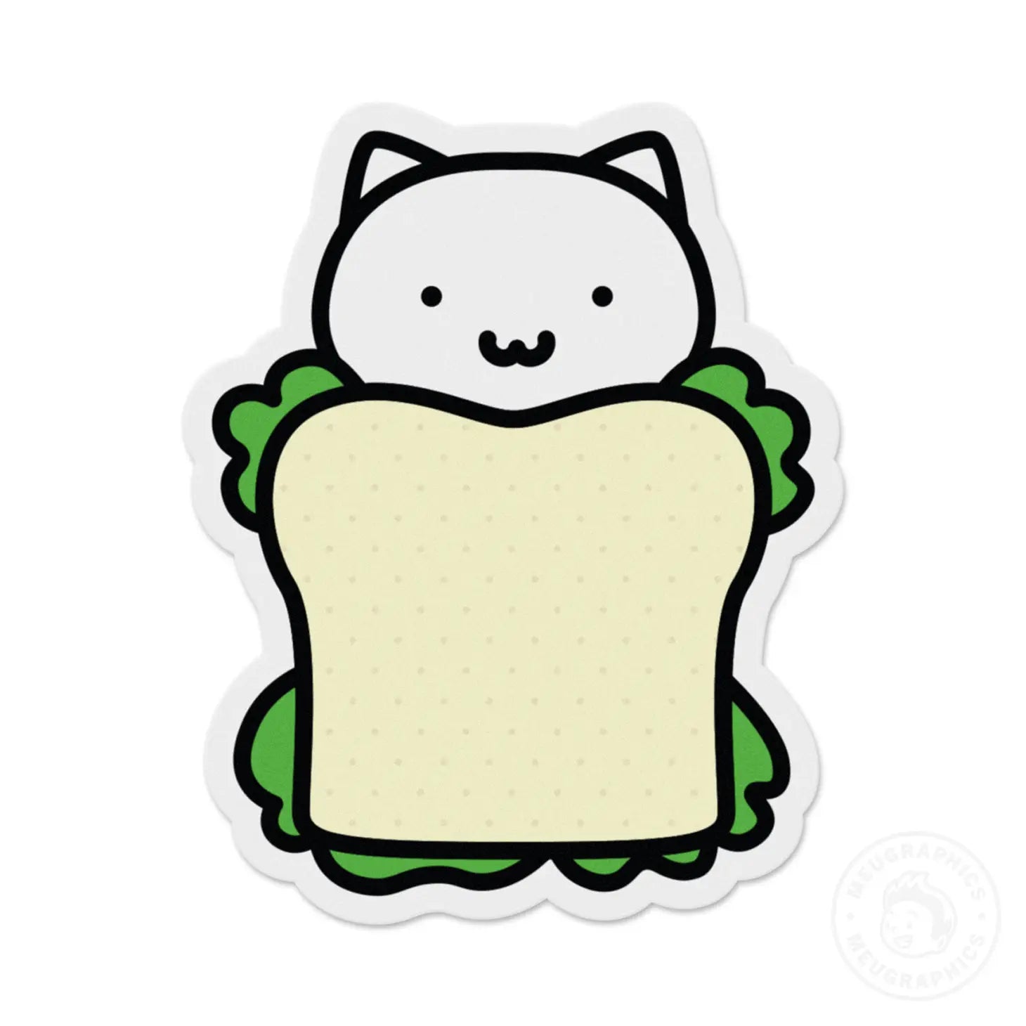 Sandwich Cat Vinyl Sticker
