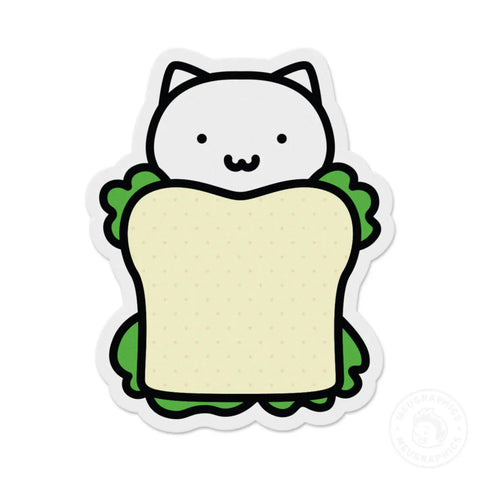 Sandwich Cat Vinyl Sticker