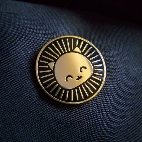 Happy Sunny Kitty Enamel Pin