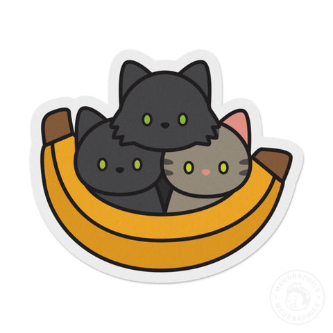 Banana Cat Friends Vinyl Sticker