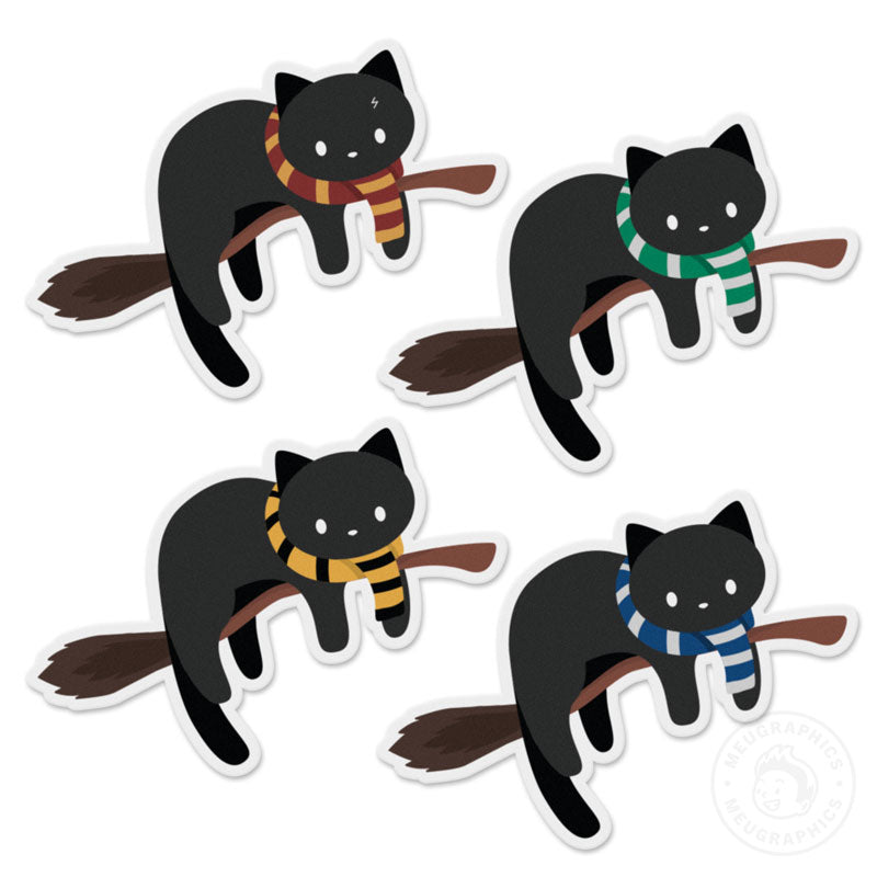 Hogwarts Magical Cat Vinyl Sticker SET