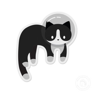 Tuxedo Space Cat Vinyl Sticker