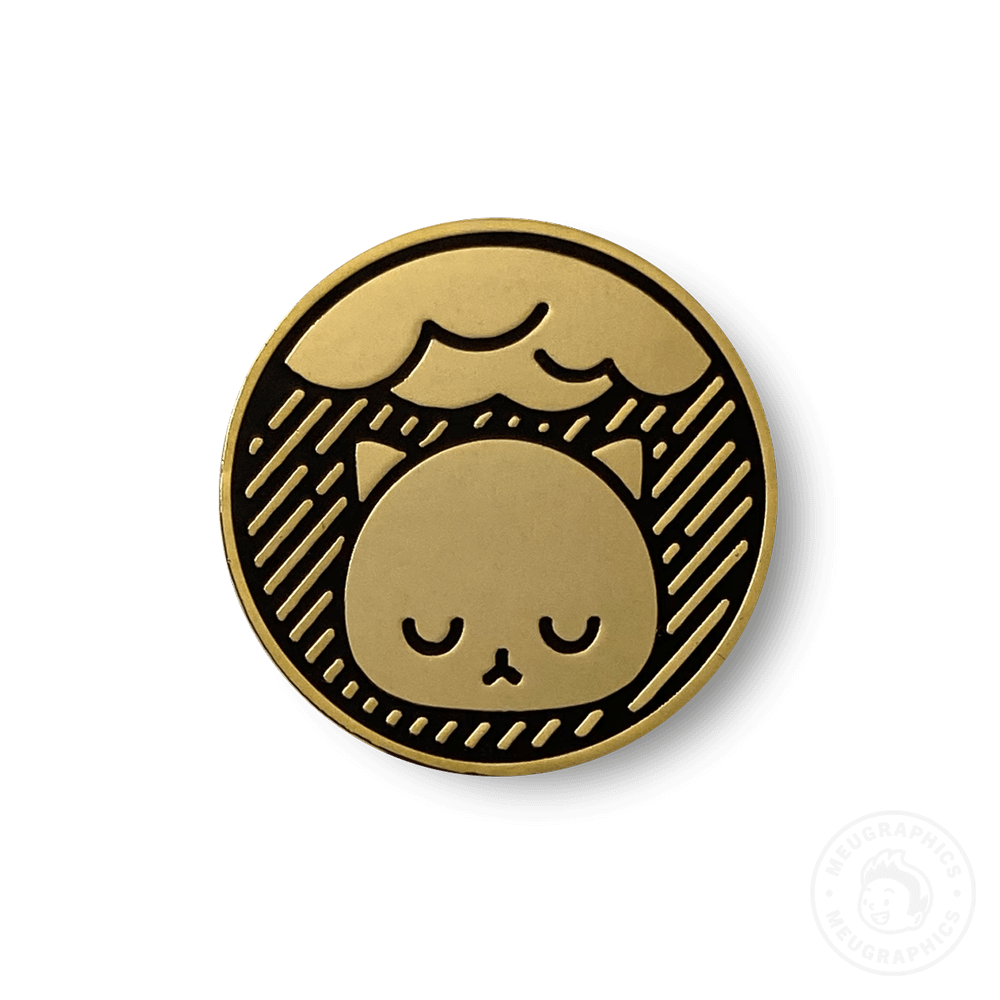Gloomy Rainy Kitty Enamel Pin